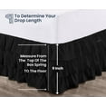 thumbnail image 5 of SGI Bedding 09 Inch Multi Ruffled Bed Skirt | Microfiber Bed Skirt | Fade Resistant, Wrinkle Free, Anti-static, Decorative, Extra Storage Space, Clutter-Free | California King, Black, 5 of 8