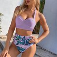 thumbnail image 4 of Traje de baño de dos piezas con estampado de bikini de moda para mujer sexy Conjunto de ropa de playa Fridja nalpqowj21905, 4 of 8