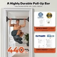 thumbnail image 3 of Pull Up Bar: Strength Training Chin up Bar No Screws - Adjustable 29.5''-37''(75-94cm) Width Locking Mechanism Pull up Bar for Doorway - Max Load 440lbs for Home Gym Upper Body Workout, Non-slip, 3 of 9