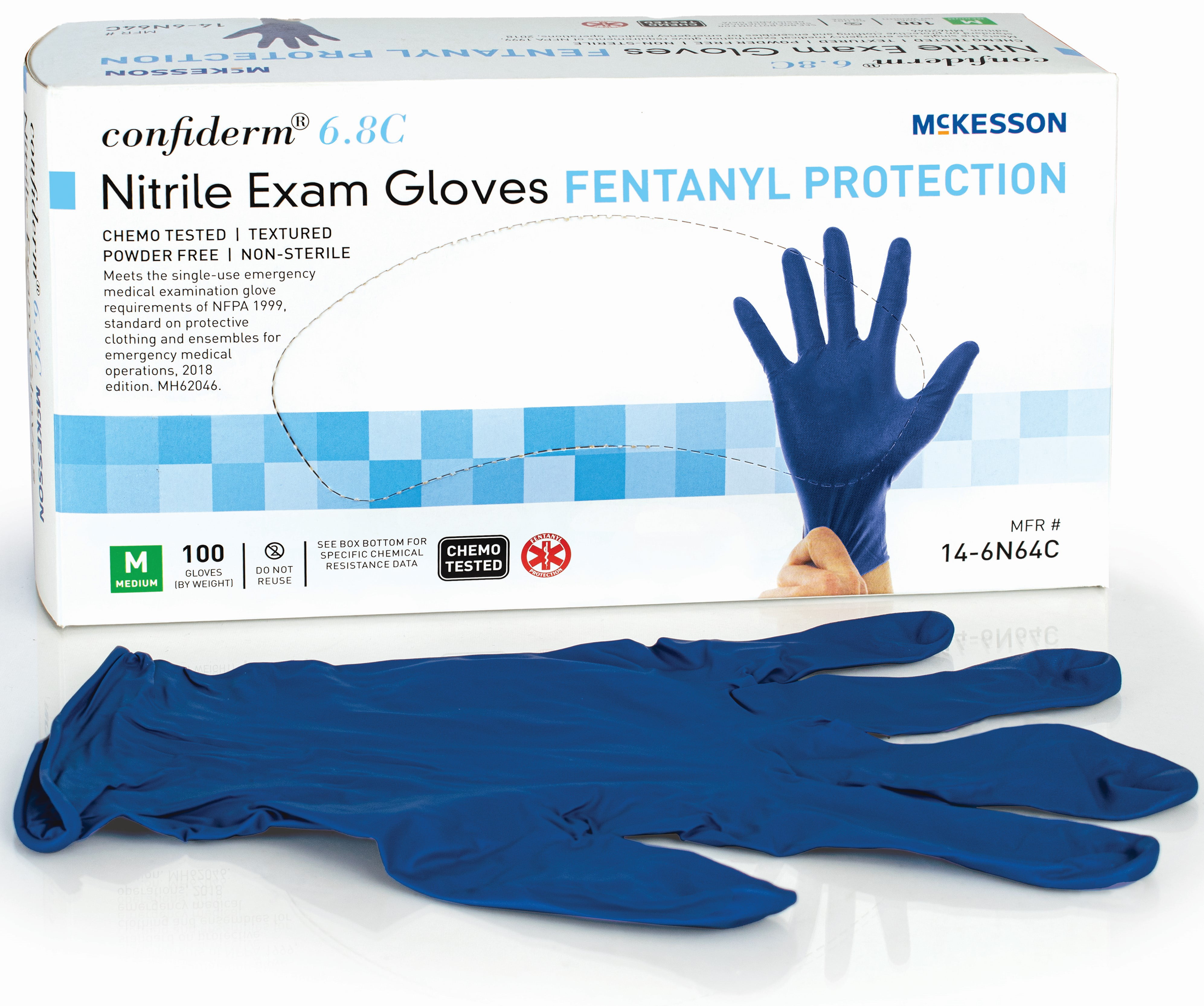 Fentanyl Resistant Extended Cuff EnSure Matte Black Powder Free Nitrile Exam Gloves 
