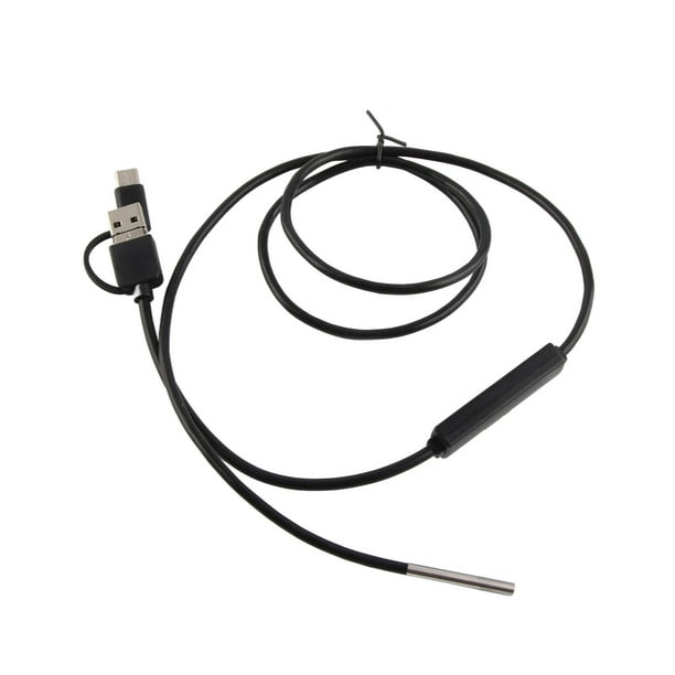 Endoscopio impermeable de alta definición con lente de 3,9 mm y cable de 1 m para teléfono móvil Android tipo C 3 en 1
