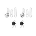 thumbnail image 1 of Candados de gabinete con llave Uxcell 5/8 pulgadas con llave para almacenamiento de cajones de RV, plata, paquete de 2, 1 of 7