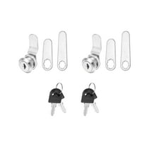 Uxcell Keyed Alike Cabinet Locks 5/8 Inch with Key for RV Drawer Storage, Silver 2 Pack