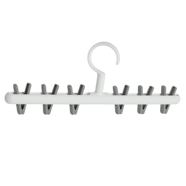 Organizador multiusos para colgar ropa, tendedero de polipropileno antideslizante Gris blanco