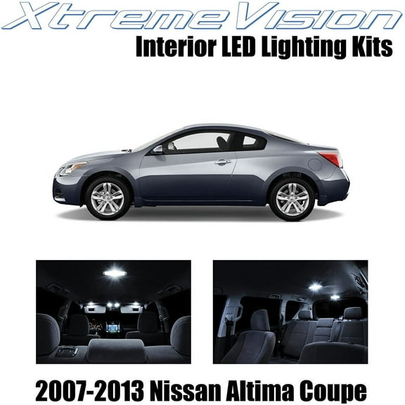 XtremeVision Interior LED for Nissan Altima Coupe 2 Door 2007-2013 15 pcs Pure White Interior LED Kit Installation Tool