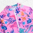 thumbnail image 3 of Tiijoy Toddler Girls Cute Ruffled Long Sleeve Rash Guard One-Piece Swimsuit with UPF50+, 3 of 4