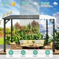 thumbnail image 2 of Walsunny Gazebos Hardtop 10' x 10' Outdoor Aluminum Pergola Heavy Duty Wall-Mounted Awnings with Sloped Roof for Patio,Deck, Backyard,Garden, 2 of 7