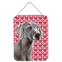 Carolines Treasures LH9161DS1216 Weimaraner Hearts Love and Valentines Day Portrait Wall or Door Hanging Prints 12WX16H