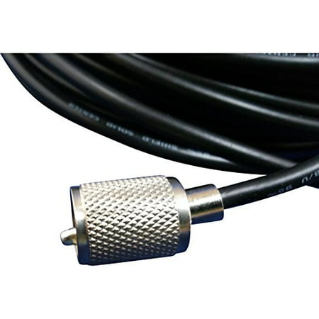 Tram 58PT B Rg58 A/U 95% Shielded Coax Cable with hand soldered PL-259 for Cb / Ham / Scanner Radio 50'