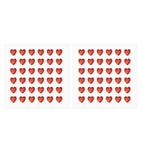 Uxcell Heart Stickers, Self Adhesive Acrylic Heart Rhinestones Jewel Sticker for Crafting Nail Decor DIY Red