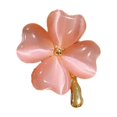 thumbnail image 2 of Xinyolin Clover Brooch Formal Clothes Collar Decoration Plant Brooch Clothes Jewelry Smooth Realistic Leaf Shape Anti-rust Lightweight Clothes Pin, 2 of 8