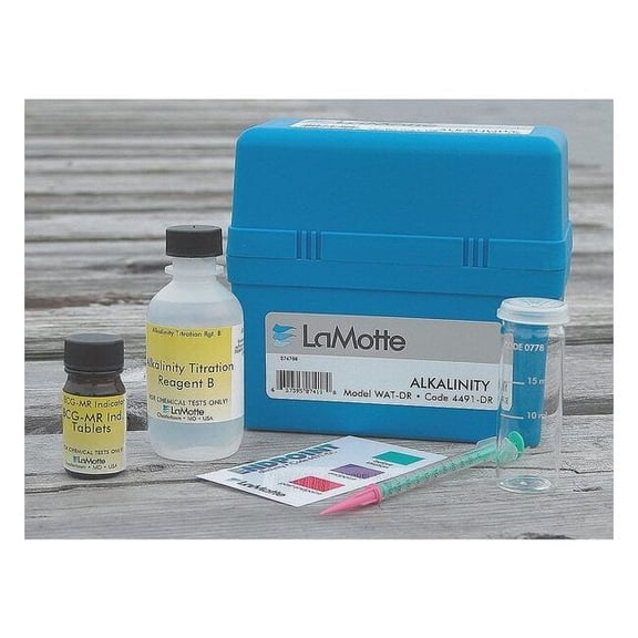 Lamotte Water Testing Kit,Alkalinity,0to 200 PPM 4491-DR-01