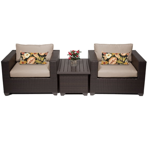 Premier 3 Piece Outdoor Wicker Patio Furniture Set 03a