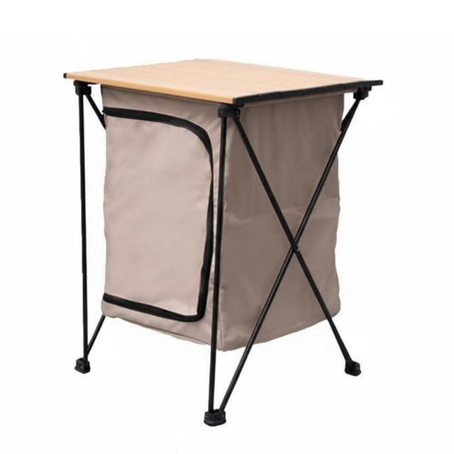twisto Foldable Camping Cabinet Multi-Functional Folding Camping Storage Cabinet Large Capacity Foldable Camp Table with Storage for Picnickers, Backyard