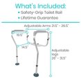 thumbnail image 2 of Toilet Safety Rails for Seniors - Adjustable Grab Bars for Toilet - Toilet Safety Frame - Toilet Assistance for Elderly & Disabled - Toilet Seat with Handles - Bathroom Assist Bar Support Aid, 2 of 9
