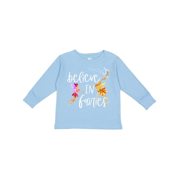 Inktastic Believe in Fairies Boys or Girls Long Sleeve Toddler T-Shirt