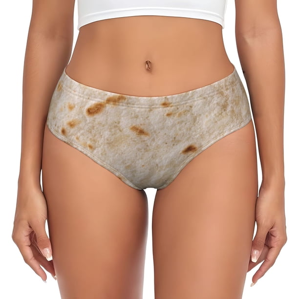 Fotbe Tortilla Calzones Estampados para Mujer – Ropa Interior de Algodón, Cómoda, Suave y Elástica-Large