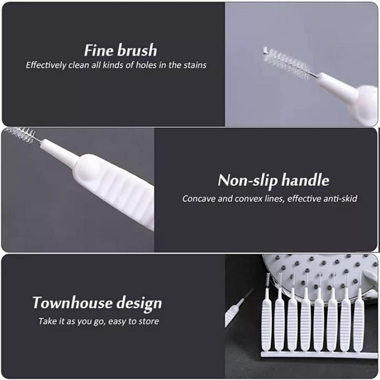 Hushee 100 Pieces Shower Head Cleaning Brush Shower Head Cleaner Tool Anti Clogging Shower Nozzle Cleaning Brush Multifunctional Hole Cleaning Brush