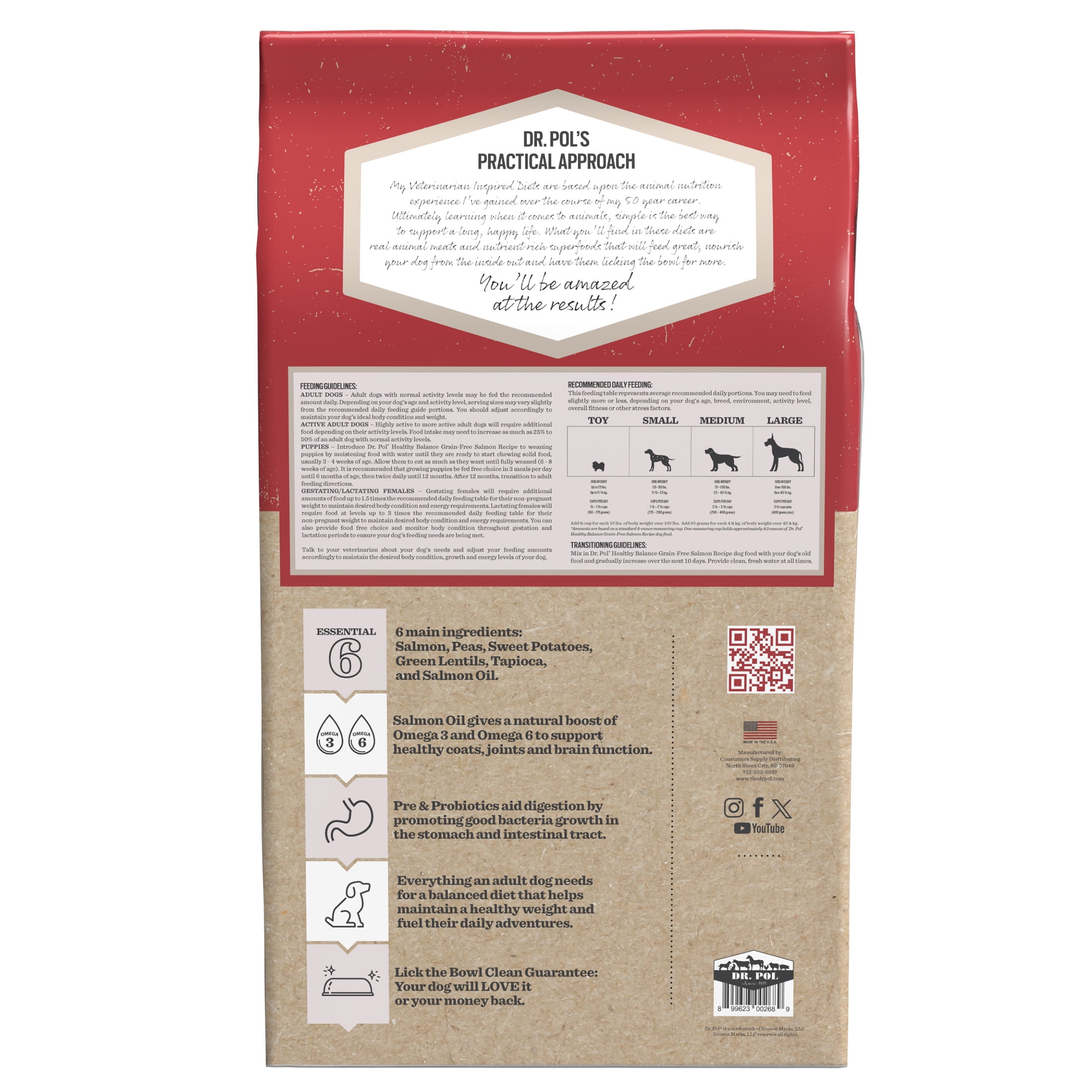 Dr. Pol Healthy Balance Limited Ingredient Grain-Free Salmon Recipe Adult Dry Dog Food, 12 lb. Bag