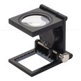 thumbnail image 1 of Lupa de mesa 10x Lupa de hilo Aleación de zinc y vidrio plegable con escala de luz de 2 LED Lupa de lectura Lente grande para herramientas de joyería artesanal casera, 1 of 4