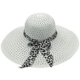thumbnail image 2 of Cheers.US Women's Big Brim Sun Hat Floppy Foldable Bowknot Grass Hat Summer Beach Hat, 2 of 5