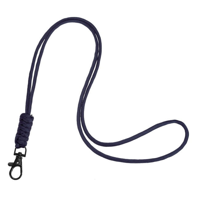 Uxcell 1-Pack Cordones para Identificación, Correa de Cuello Ajustable Azul Oscuro con Gancho Tipo Langosta para Portador de Identificación