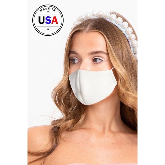 Made In Usa 3d Reusable Water Resistant Face Mask White