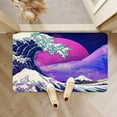 thumbnail image 4 of Diatomaceous Earth Bath Mat,The Great Wave Off Kanagawa Square Soft Wrinkle Free Bathroom Floor Rugs Non-Slip Volume Super Absorbent Fast Drying for Bathroom Kitchen Door mat（43cmx70cm）, 4 of 6