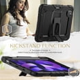 thumbnail image 3 of FJLBDE Case for iPad Air 5th Generation / iPad Air 4th Generation 10.9 inch, Rugged Shockproof Tablet Cases Cover with Kickstand Shoulder Strap, Black, 3 of 6