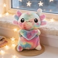 thumbnail image 6 of Aodebiao Cute Cartoon Sleeping Hexagon Salamander Plush Doll, Soft Elastic Fleece Stuffed Cotton Animal Toy, Lovely Smiling Lizard Plushie for Bedroom Living Room Home Decor & Gift, 6 of 6