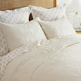 thumbnail image 6 of EVERGRACE 100% Cotton Paisley Quilt Set, Queen Size 3 Piece Set – Prewashed Lightweight Bedspread with 2 Shams, Soft & Breathable Matelasse Coverlet for All-Season Comfort, Ivory Cream, 6 of 8