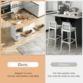 thumbnail image 5 of Yoneston Kitchen Island with Foldable Counter Top, Rolling Kitchen Cart with Slide-Out Shelf, Towel Rack and Drawer 2 Doors for Kitchen, Dining Room, White, 5 of 9