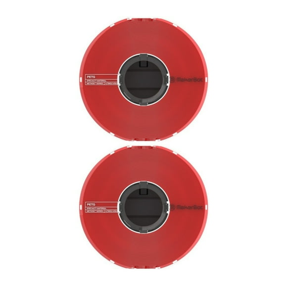 MakerBot PETG Specialty Filament Spool for Method 3D Printer (Red, 1.65lb, 2-Pk)