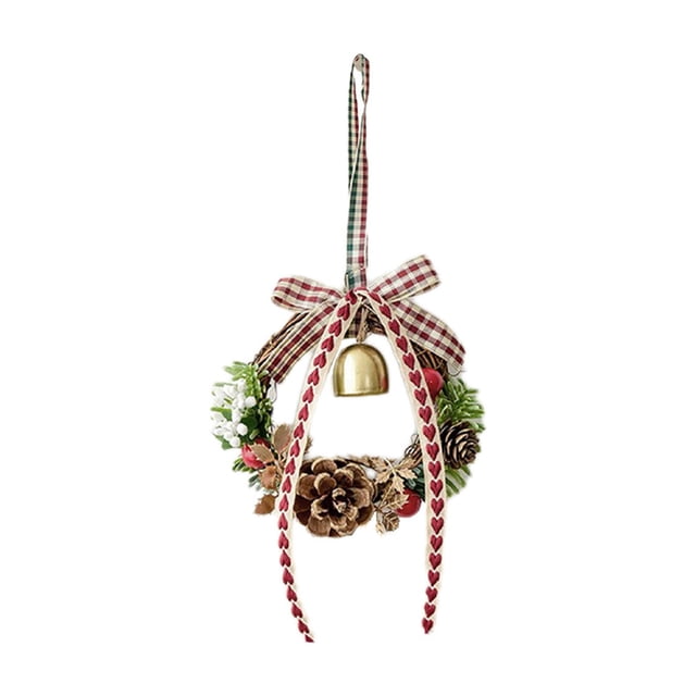 Christmas Tree Decorations,Beautiful Christmas Wreath with Bells - Window Porch Hanging Tree Home Decor Gift Set