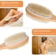thumbnail image 2 of Cepillo de ducha, cepillo corporal con cerdas suaves y rígidas, para cepillar la piel húmeda o seca, exfoliar y restregar suavemente, mango especialmente largo que limpia el cuerpo fácilmente, 2 of 5