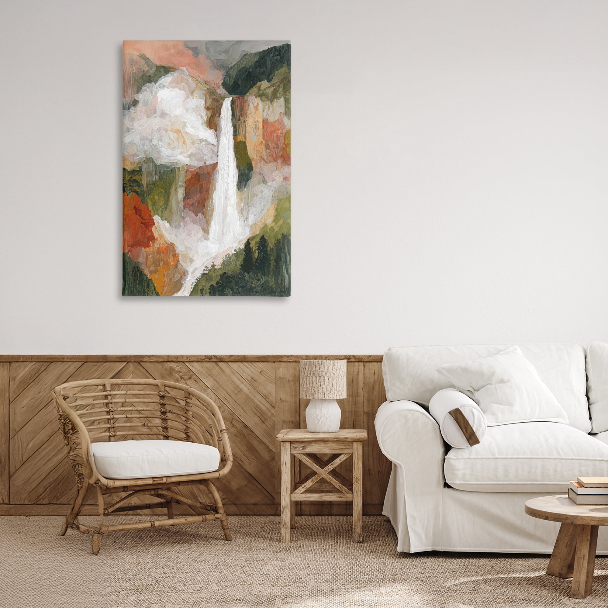 Stupell Industries Mountain Waterfall Landscape Canvas Wall Art, design by Chromatic Storm Studio