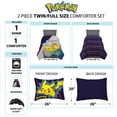 thumbnail image 4 of Pokémon Kids Comforter and Sham, 2-Piece Set, Twin/Full, Gaming Bedding, Reversible, Blue and Gray, 4 of 13