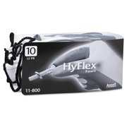 Ansell HYFLEX 15G White Nylon Oil Free Liner, Gray Nitrile Rubber Palm Coat, Sz 10