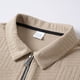 thumbnail image 5 of Ceisia Men's Slim Fit Short Sleeve Zip-Up Polo Shirt Turn-Down Collar Textured Fabric Spring Summer Shirt Gift, 5 of 7