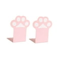 thumbnail image 2 of Sujetalibros con garra de gato, 1 par de metal para libros pesados, sujetalibros decorativos para estantes, estantería, escritorio para el hogar, sala Rosa, 2 of 8