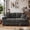 69" Dark Grey, variant on 69" 2 Seater Loveseat Sofa, Chenille Comfy Upholstered Small Couch with 2 Throw Pillows for Living Room, Apartment, Office (Dark Grey)