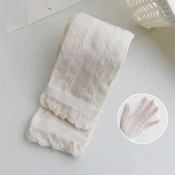 Spazoro Toddler Girls Leggings, Casual Summer Elastic Waist Soft & Comfy Breathable Outwear Tights Capri Pants Beige Size 2 T