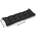 thumbnail image 2 of NAMZI Indoor/Outdoor Bench Cushion, Swing Cushion, 51.2"x19.7", for Lounger Garden Furniture Patio Lounger Bench (Black), 2 of 5