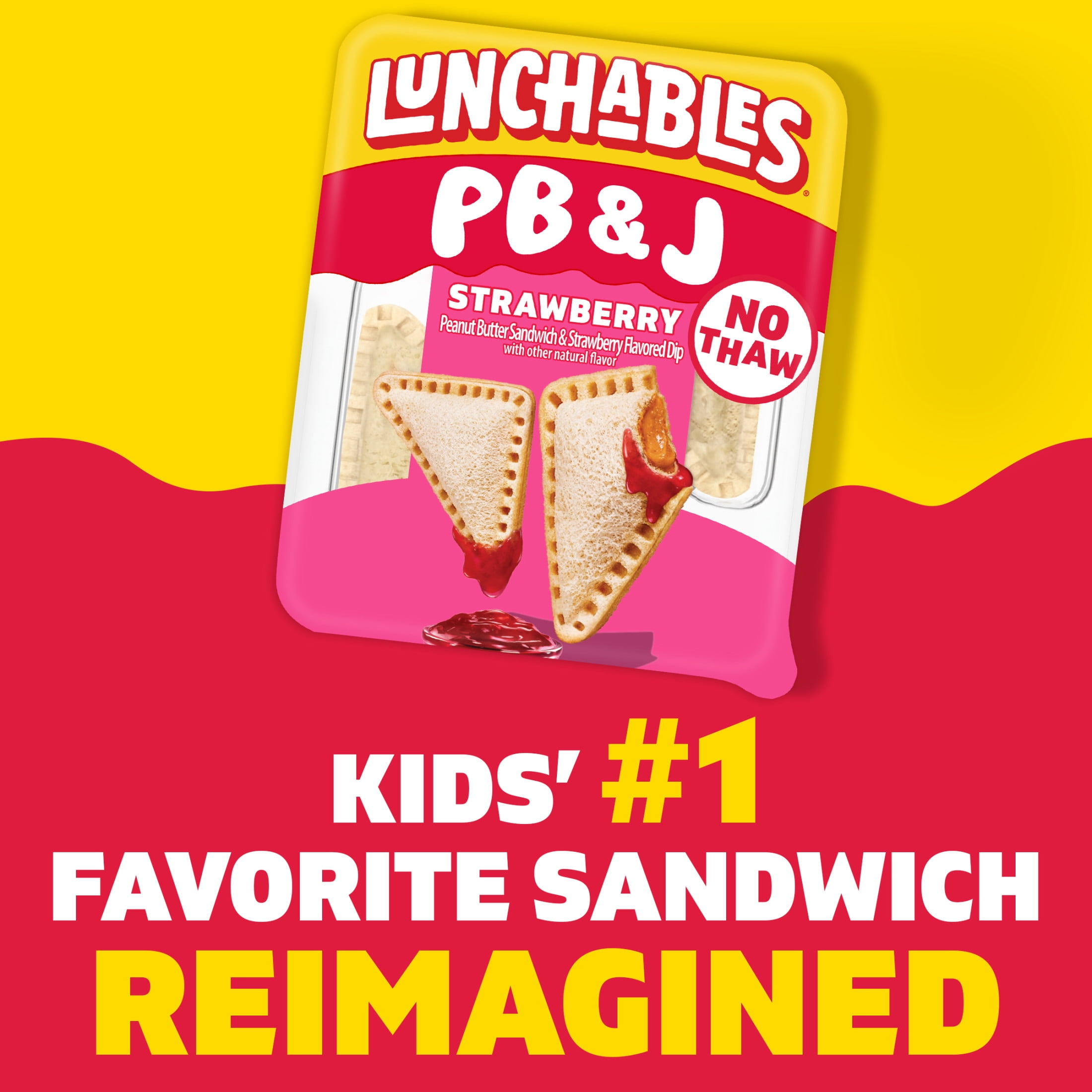 Lunchables PB&J Peanut Butter Sandwich & Strawberry Flavored Dip, 2.27 oz Pack