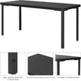 thumbnail image 4 of Dining Table Set for 4, Kitchen Table with 2 Benches, Kitchen Table Chairs Set of 4 with Metal Frame, Space-Saving Dining Room Dinette Sets for Kitchen, Dining Room, Black, 4 of 8