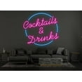 thumbnail image 2 of Glowneon Cocktails and Drinks Bar Pub Neon Signs, 2 of 4