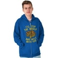 thumbnail image 5 of Stop World Melt You Grilled Cheese Unisex Fleece Graphic Zip Up Hoodie Brisco Brands 2X, 5 of 6