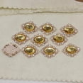 thumbnail image 4 of veasfak 4-5pack 10pcs Rhinestone Flat Back Beads Button Scrapbook Embellishment Gold 5 Pcs, 4 of 9