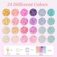 thumbnail image 2 of SUTENGDA 3mm Multi-Colored Small Glass Beads Glass Beads for DIY Threading Set Mini Beads for Bracelets Making 120000 Pcs Bulk Seed Beads with Golden Accessories for Girls Women, 2 of 7