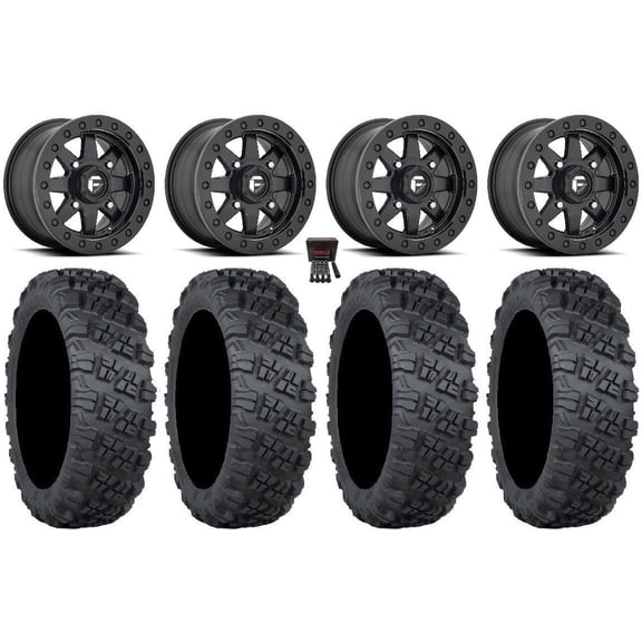 Fuel Maverick Bdlk 15" Wheels Bk 32" Versa Cross V3 Tires Polaris RZR XP 1000 / PRO XP / Ranger XP 900/1000